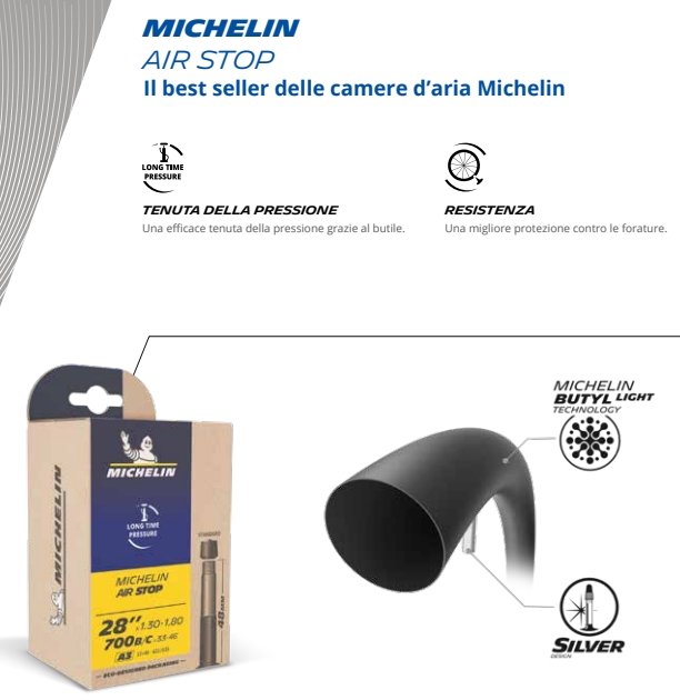 Camera Michelin 700x18/25 valvola 60